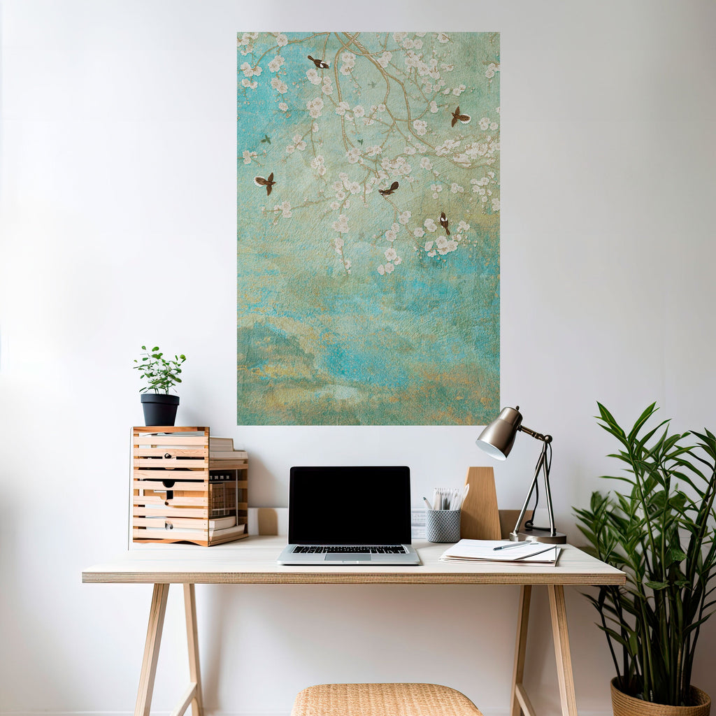 BLOOMING CHARM Vertikales Poster zum Abziehen und Aufkleben