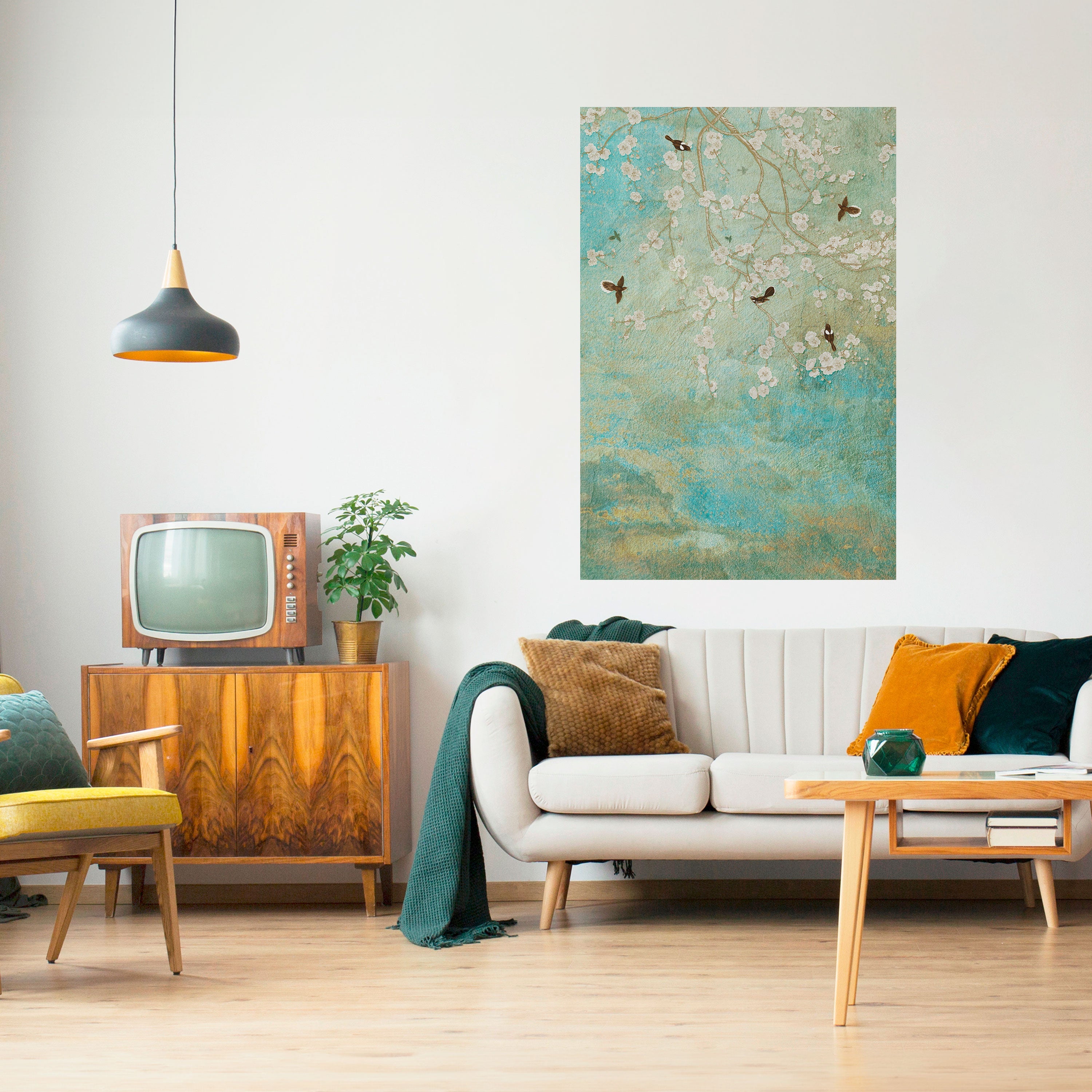 BLOOMING CHARM Vertikales Poster zum Abziehen und Aufkleben