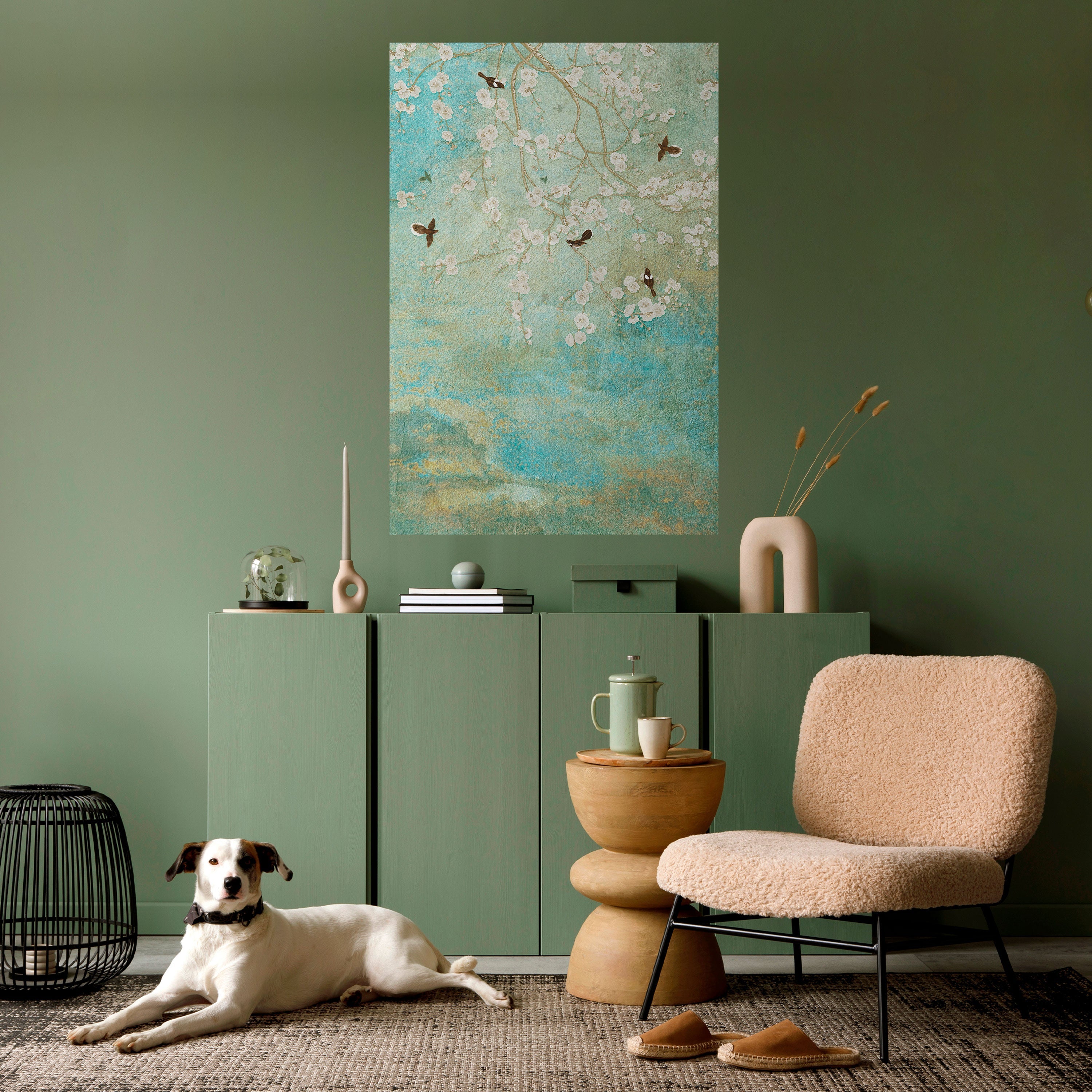 BLOOMING CHARM Vertikales Poster zum Abziehen und Aufkleben