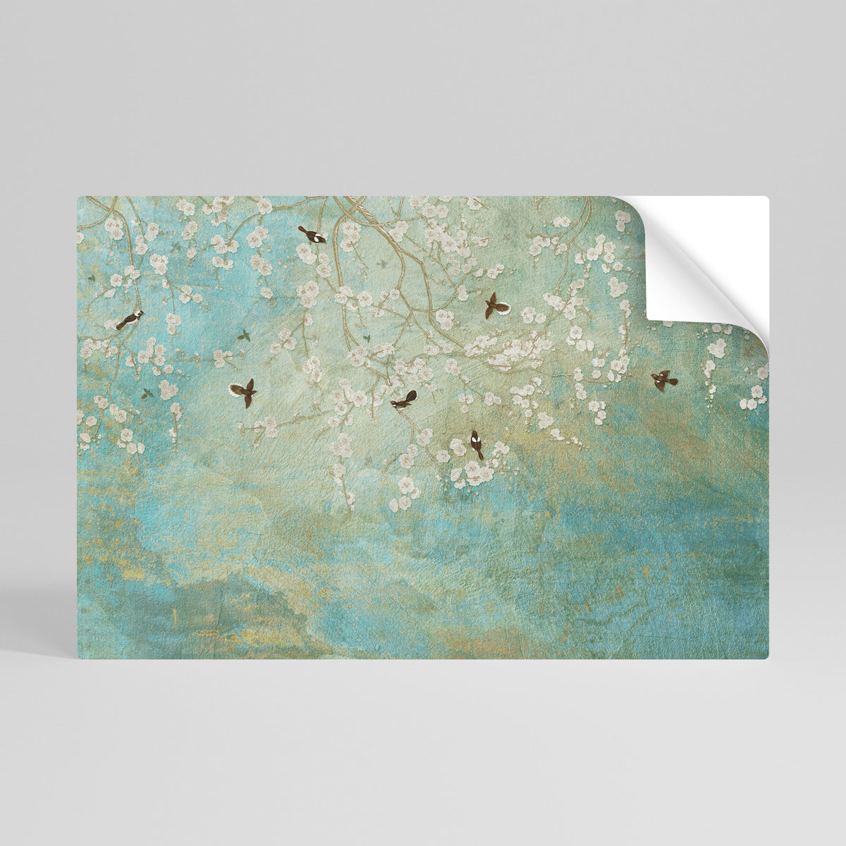 BLOOMING CHARM Selbstklebendes Horizontal-Poster