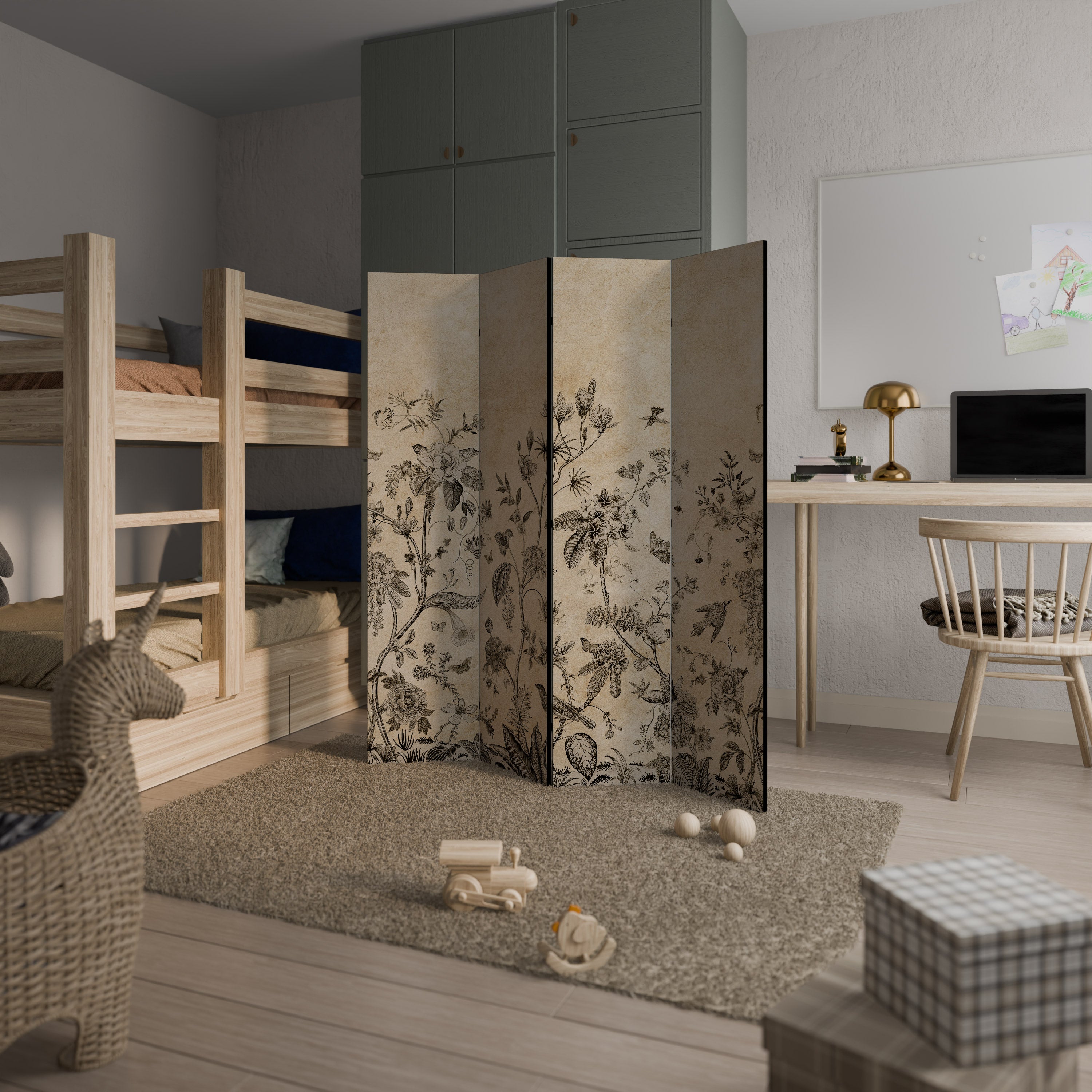 GLADE ESSENCE Dekorativer 4-teiliger Raumteiler