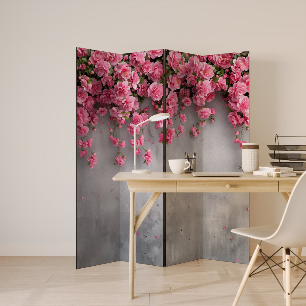 SERENE FLOWER FOLD Dekorativer 4-teiliger Raumteiler
