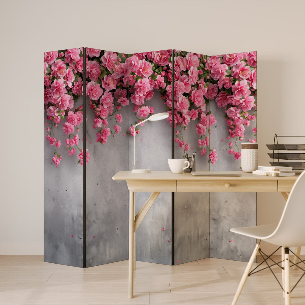 SERENE FLOWER FOLD Dekorativer 5-teiliger Raumteiler