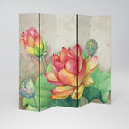 WHISPERING LOTUS BLOOMS 5-teiliger Paravent