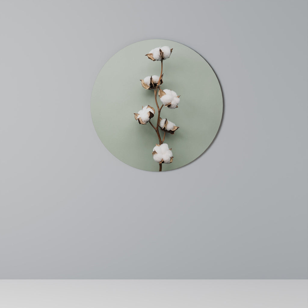 Runde Wandkunst „Cotton Dreams Unfolded“