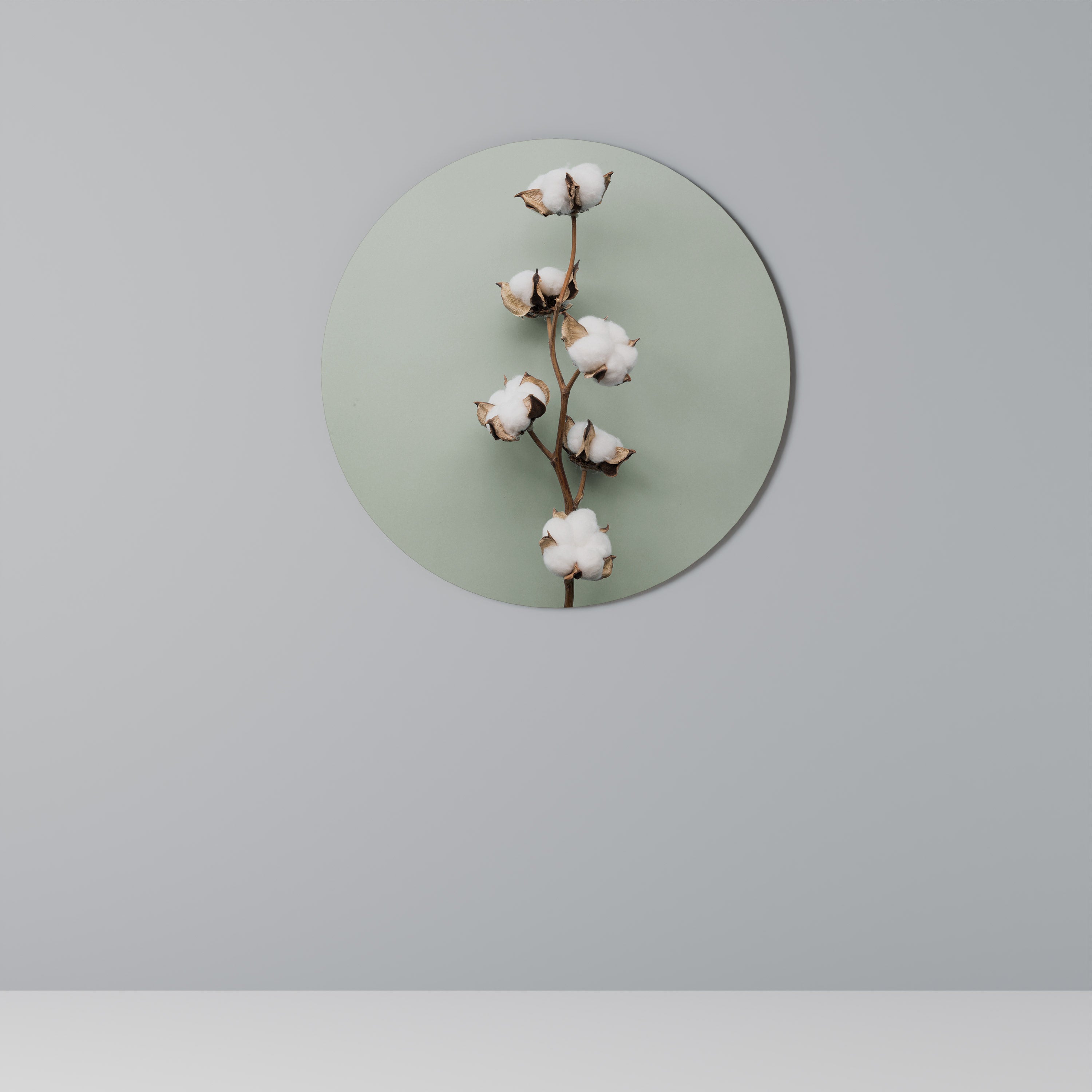 Runde Wandkunst „Cotton Dreams Unfolded“