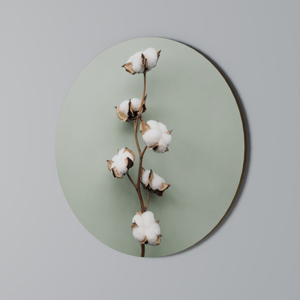 Runde Wandkunst „Cotton Dreams Unfolded“
