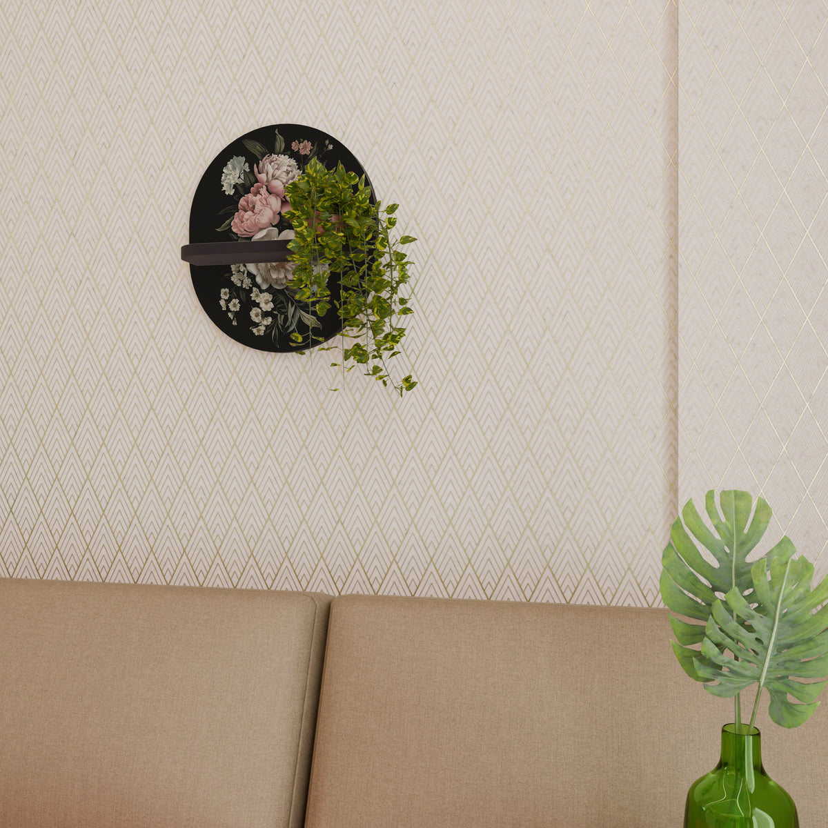 LUSH ELEGANCE Dekoratives Wandregal