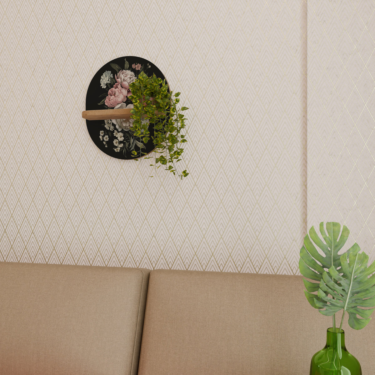 LUSH ELEGANCE Dekoratives Wandregal