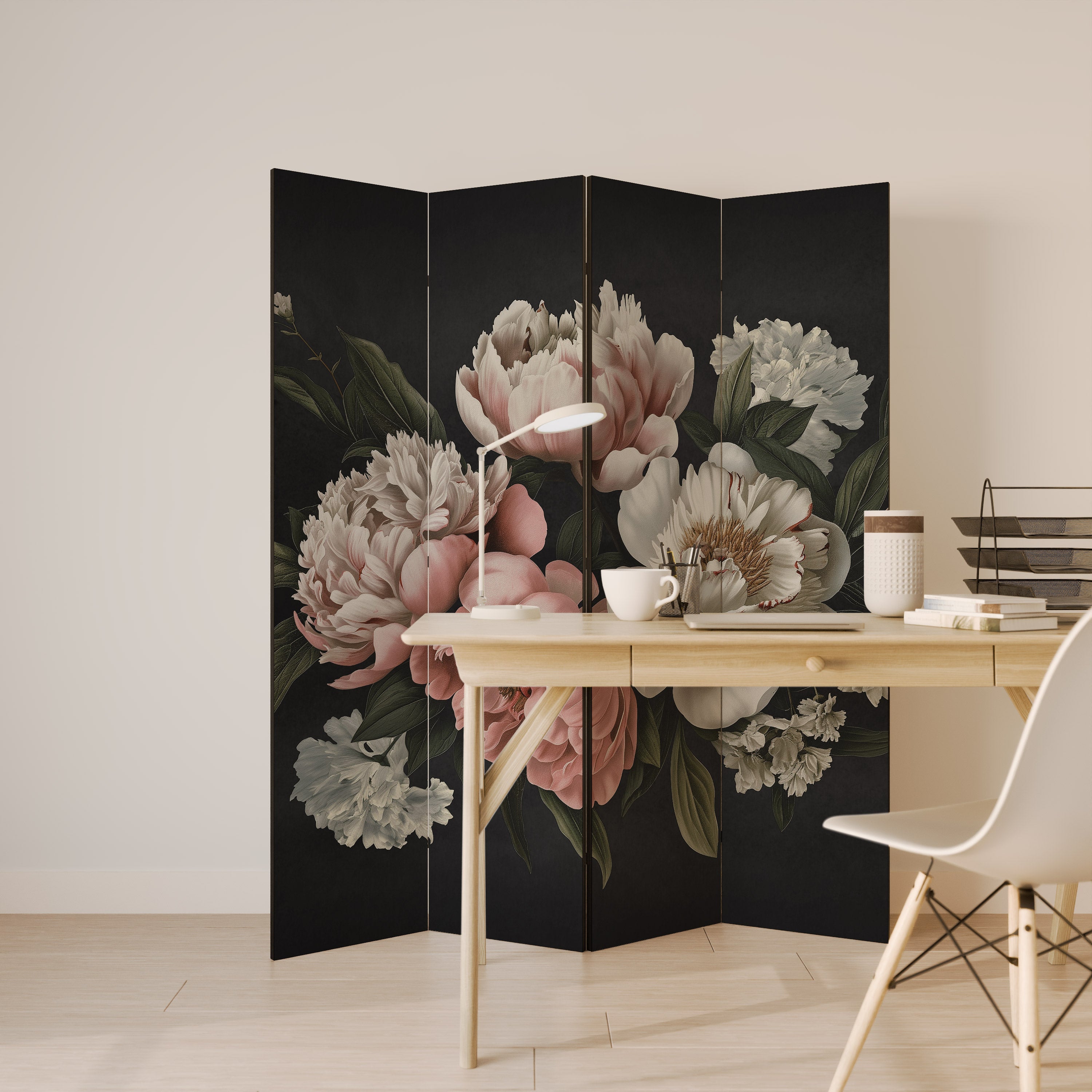 LUSH ELEGANCE Dekorativer 4-teiliger Raumteiler