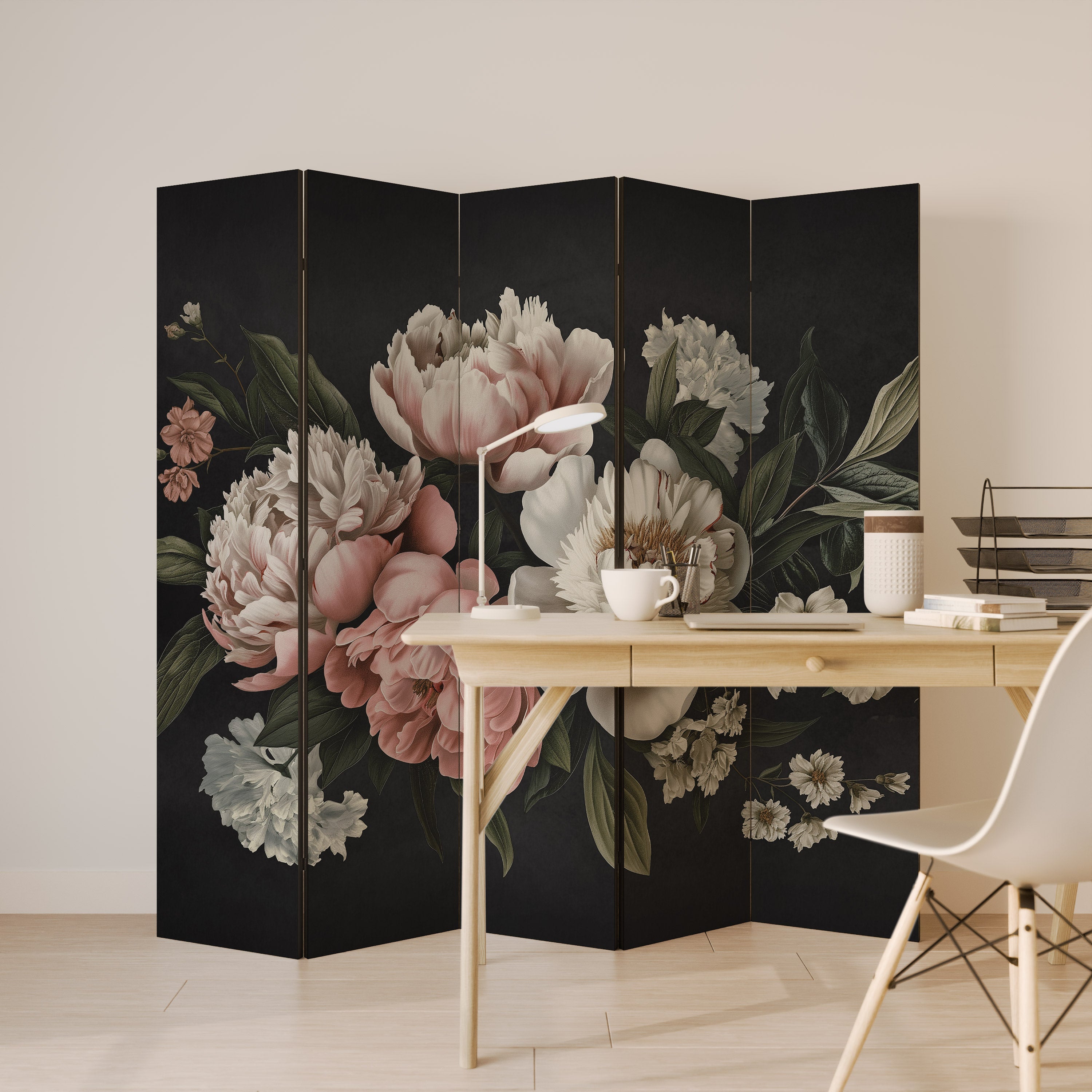 LUSH ELEGANCE Dekorativer 5-teiliger Raumteiler
