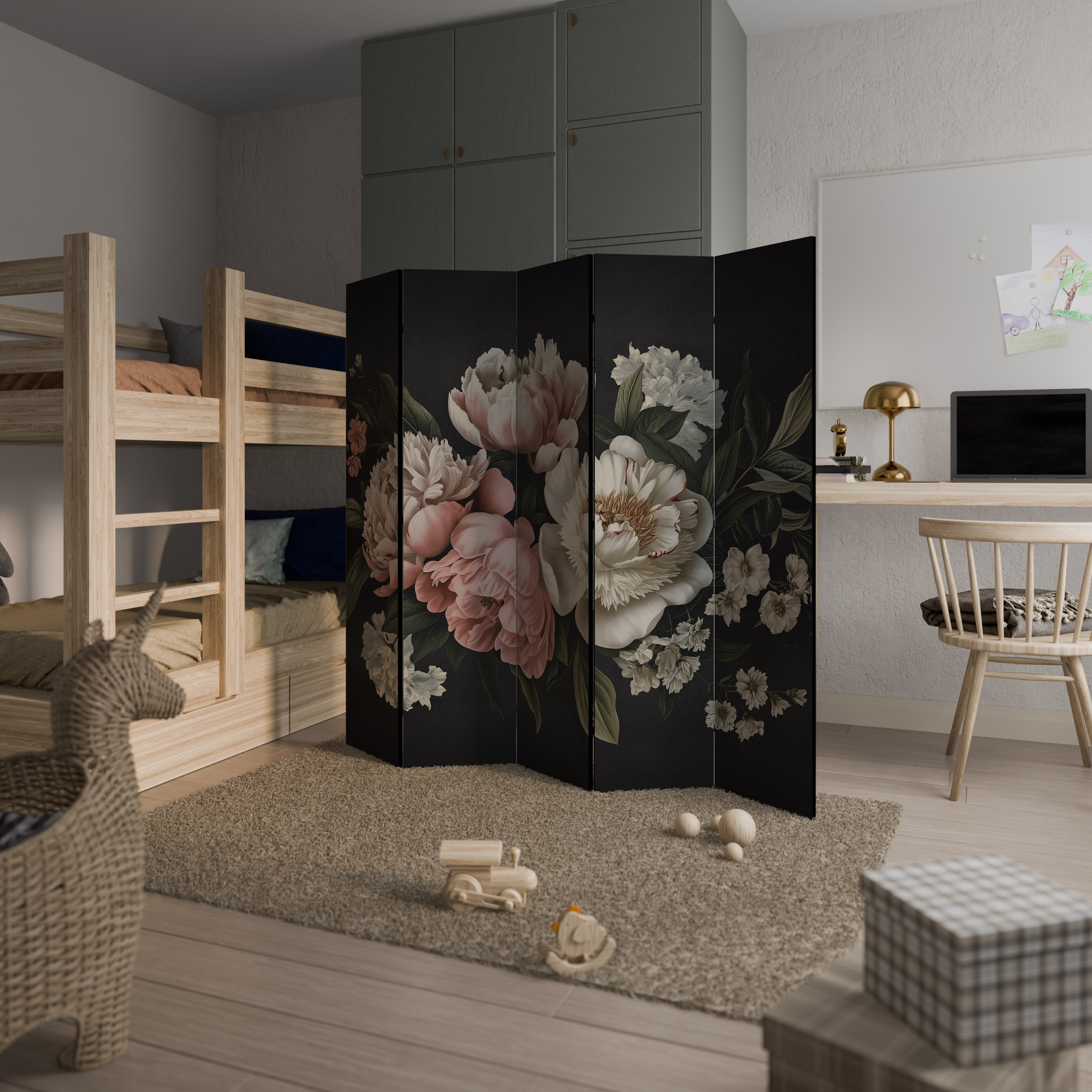 LUSH ELEGANCE Dekorativer 5-teiliger Raumteiler
