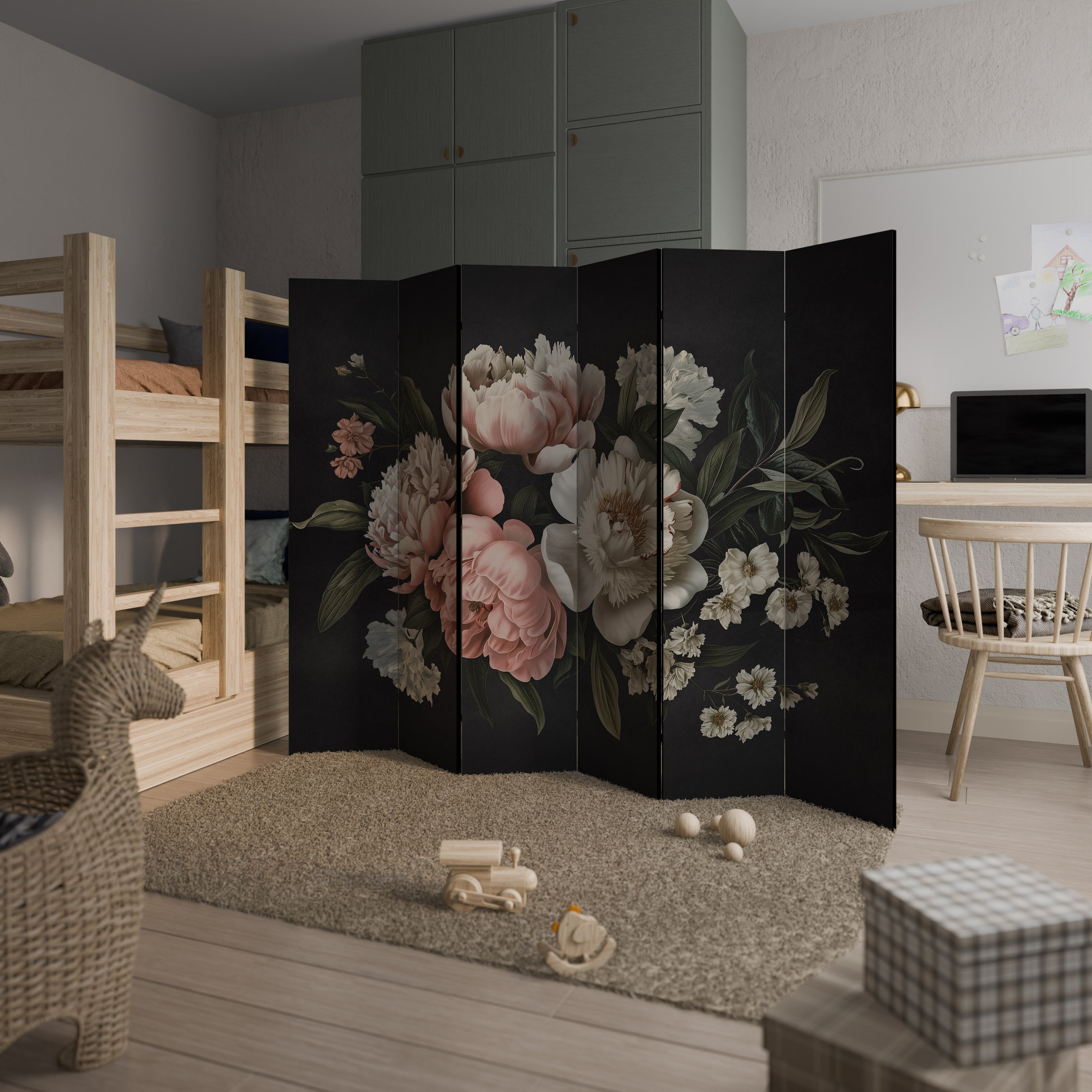 LUSH ELEGANCE Dekorativer 6-teiliger Raumteiler