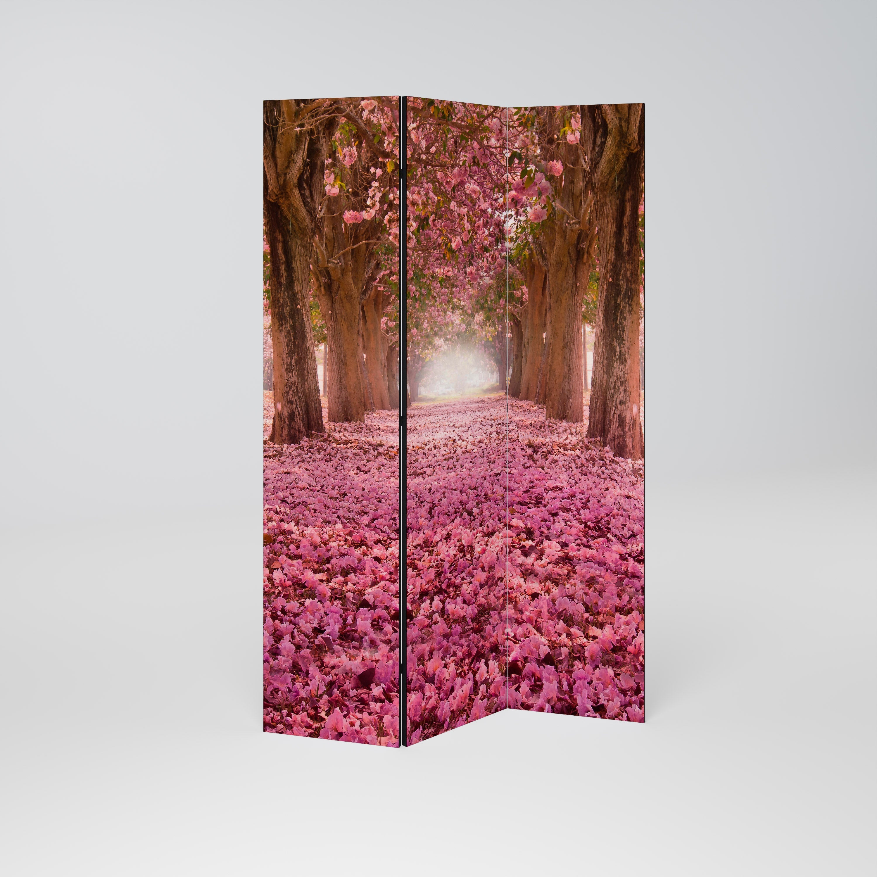 BLOSSOMING PATHWAYS Dekorativer 3-teiliger Raumteiler
