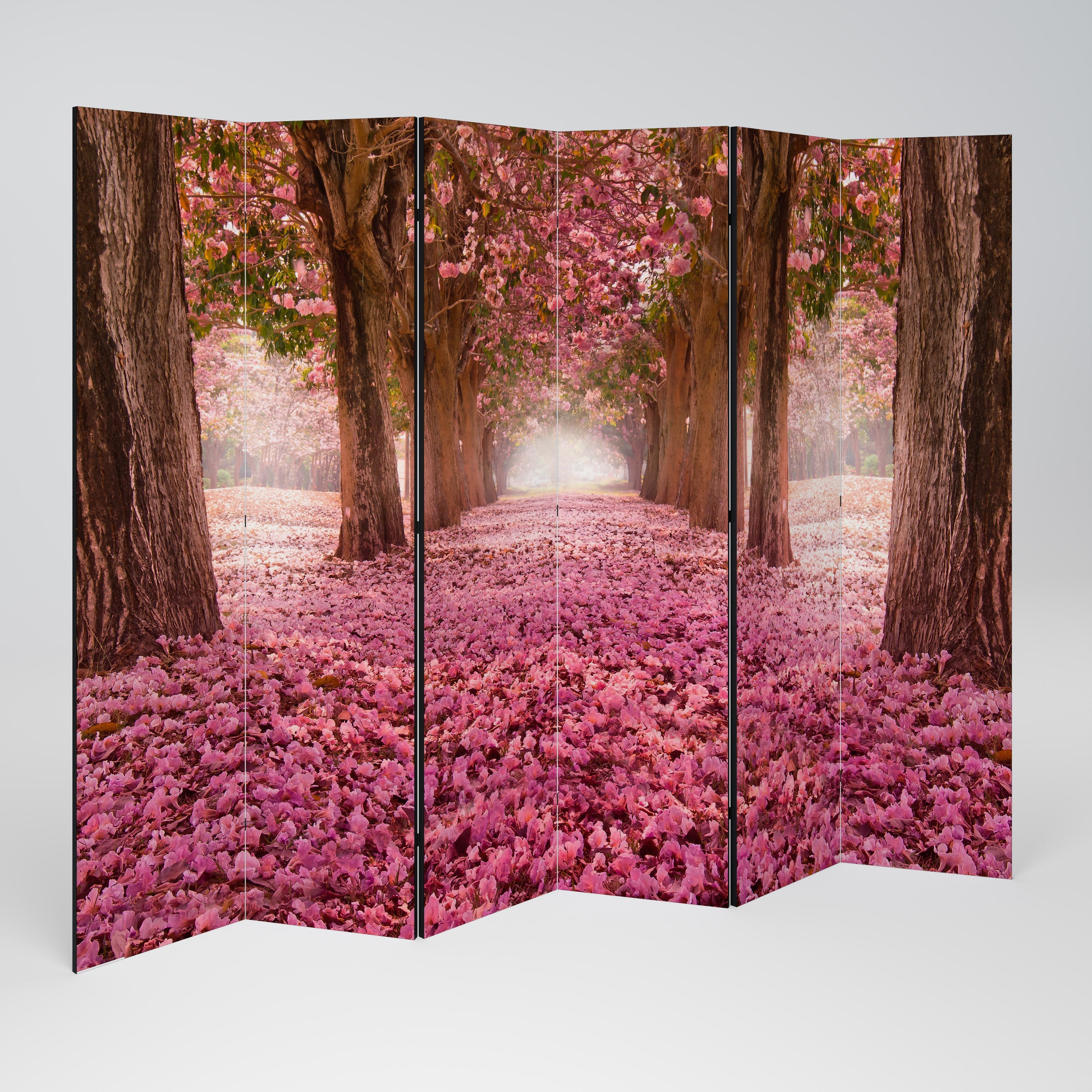 BLOSSOMING PATHWAYS Dekorativer 6-teiliger Raumteiler