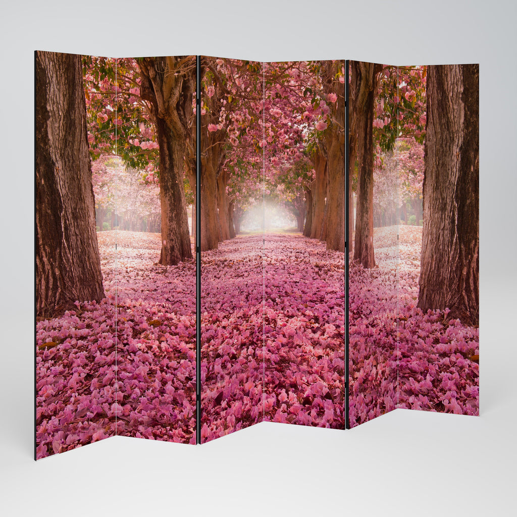 BLOSSOMING PATHWAYS Dekorativer 6-teiliger Raumteiler