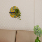 YELLOW CHINOISERIE Ovales Kunstregal in Schwarz