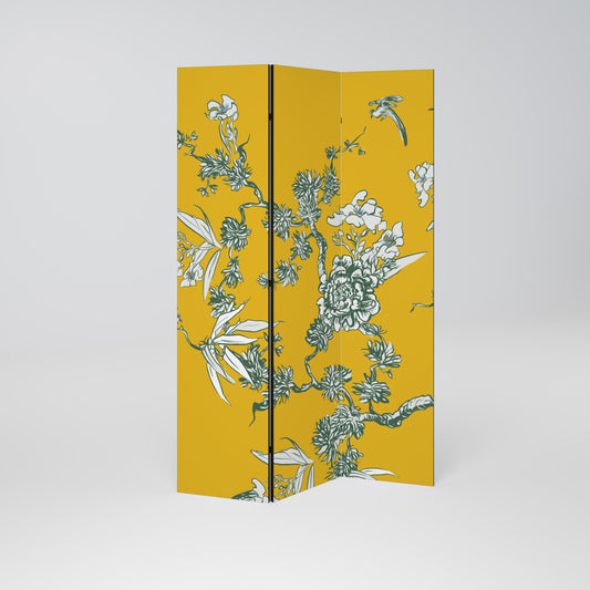 YELLOW CHINOISERIE 3-teiliger Paravent