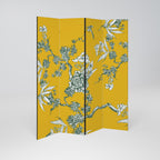 YELLOW CHINOISERIE Dekorativer Paravent - 4-teilig