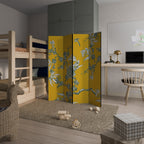 YELLOW CHINOISERIE Dekorativer Paravent - 4-teilig