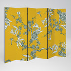 YELLOW CHINOISERIE Decorative 6-Panel Room Divider