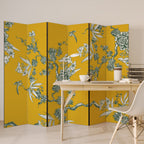 YELLOW CHINOISERIE 6-Panel Room Divider