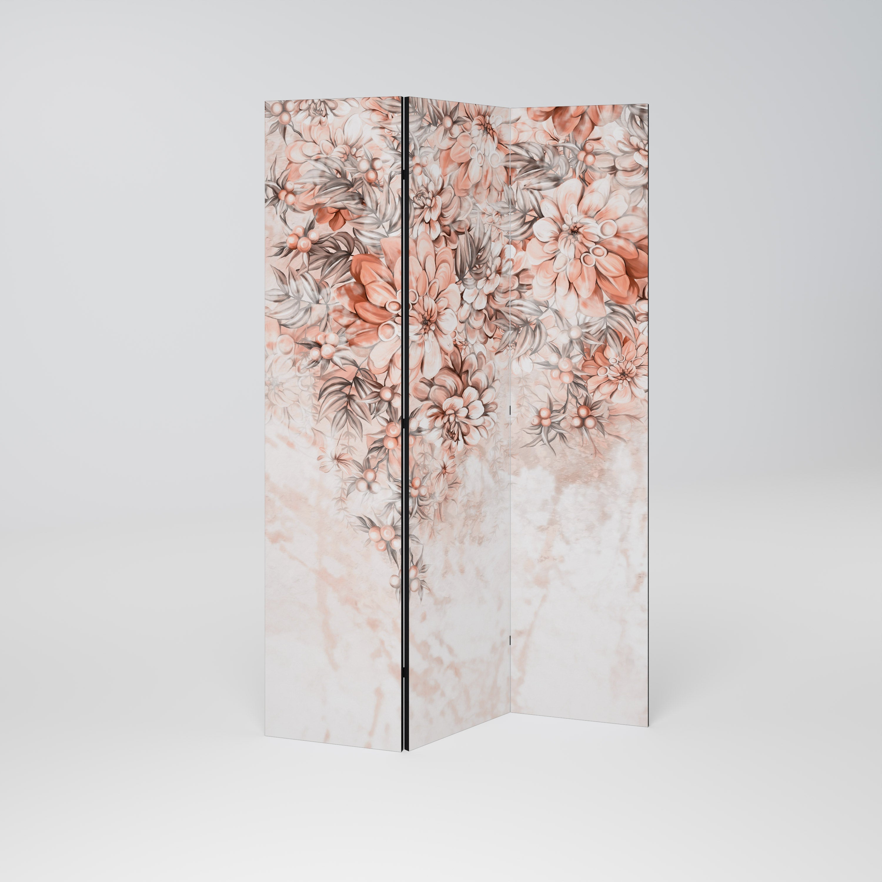 MARBLE GARDEN FANTASY Dekorativer 3-teiliger Raumteiler