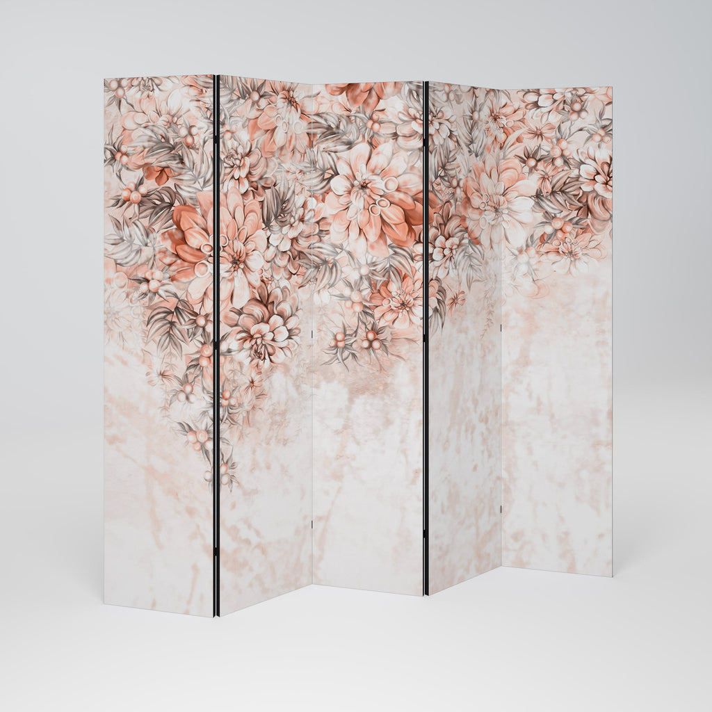 MARBLE GARDEN FANTASY Dekorativer 5-teiliger Raumteiler