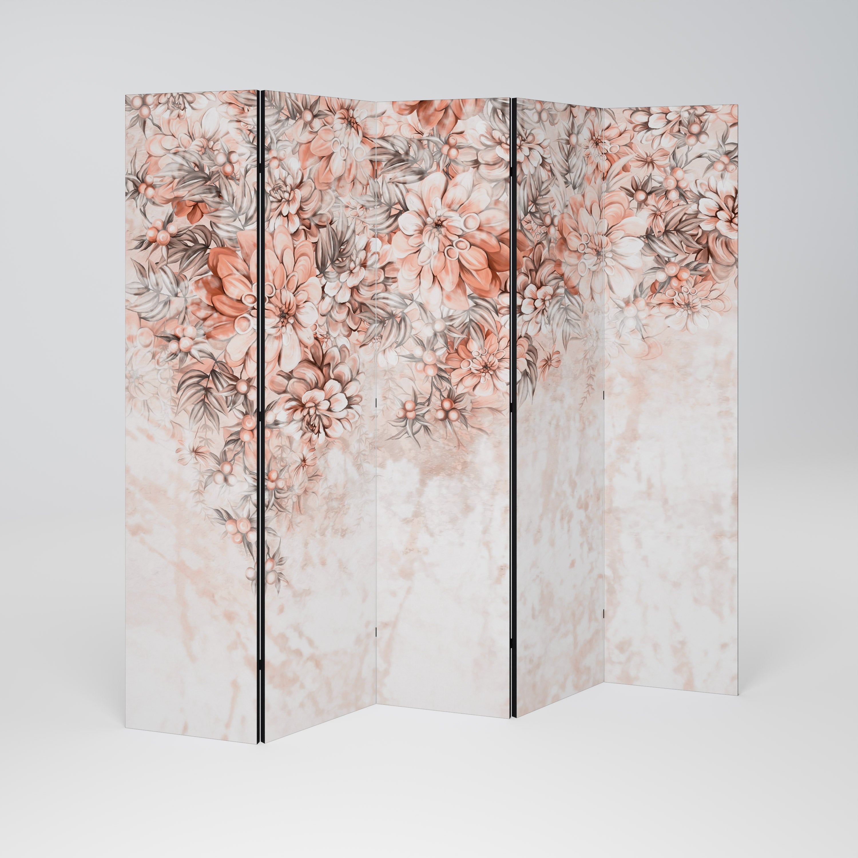 MARBLE GARDEN FANTASY Dekorativer 5-teiliger Raumteiler