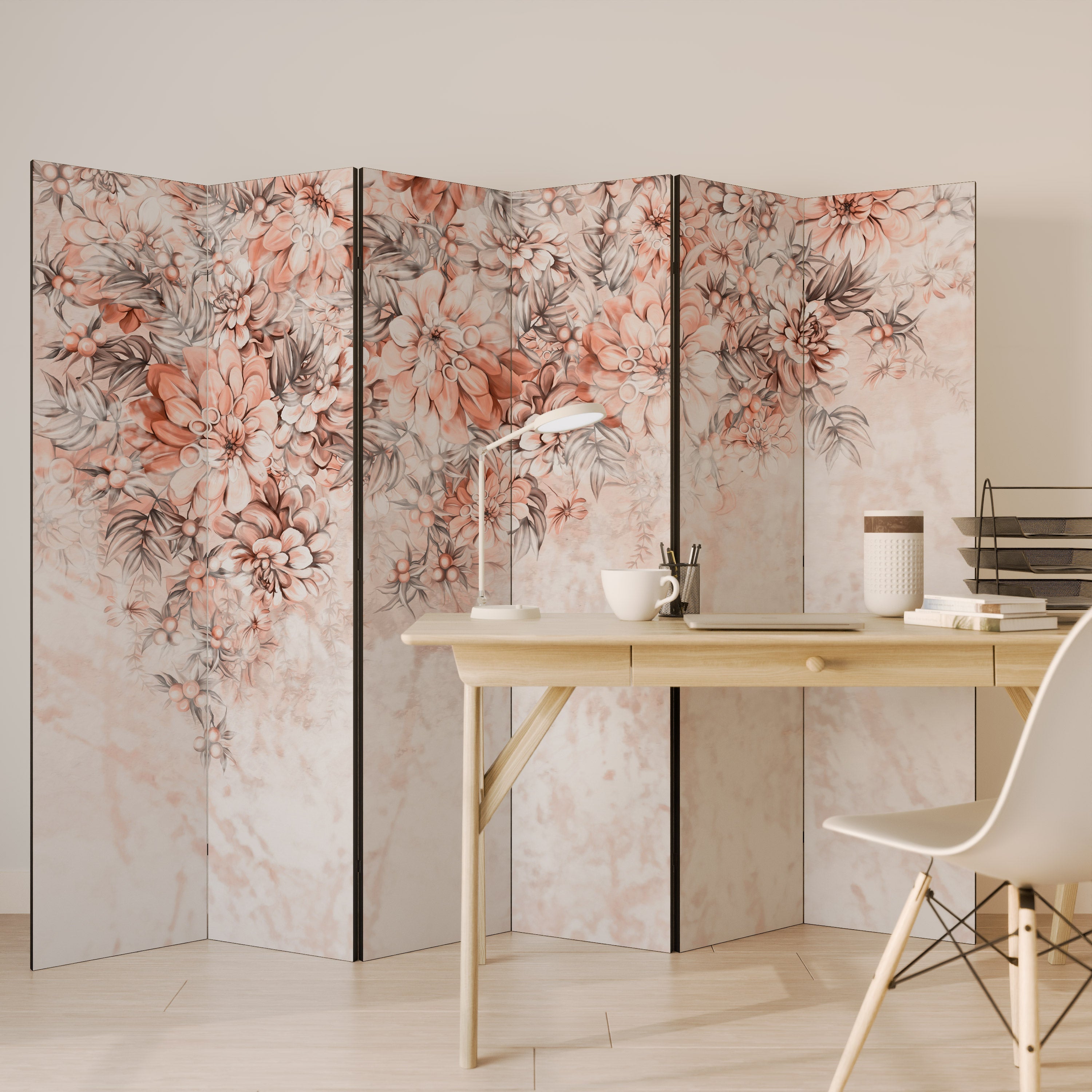 MARBLE GARDEN FANTASY Dekorativer 6-teiliger Raumteiler