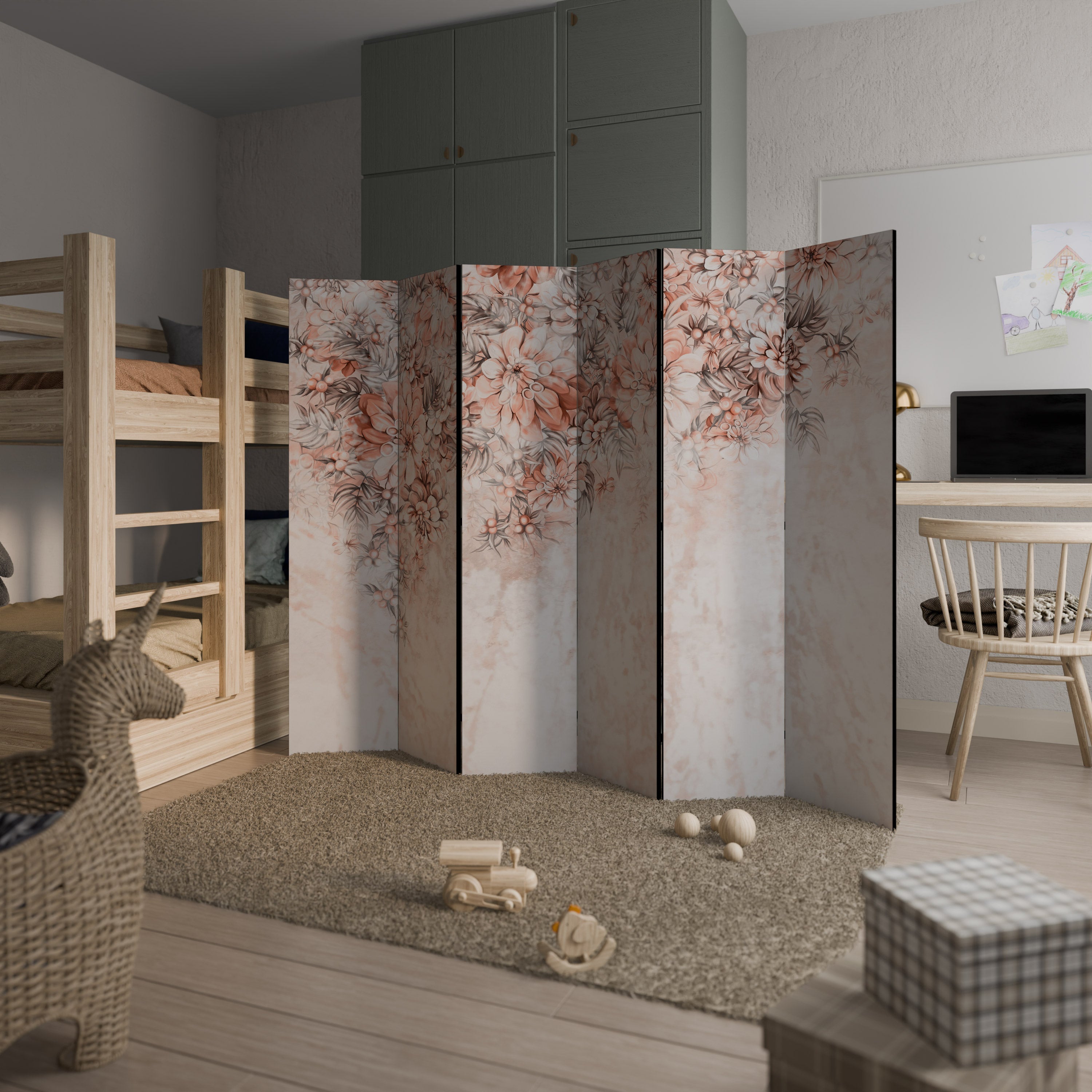 MARBLE GARDEN FANTASY Dekorativer 6-teiliger Raumteiler