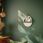 POPPY ALLURE Ovales Kunstregal in Schwarz