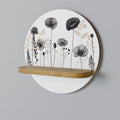 POPPY ALLURE Round Art Shelf In Oak Effect