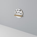 POPPY ALLURE Round Art Shelf In Oak Effect