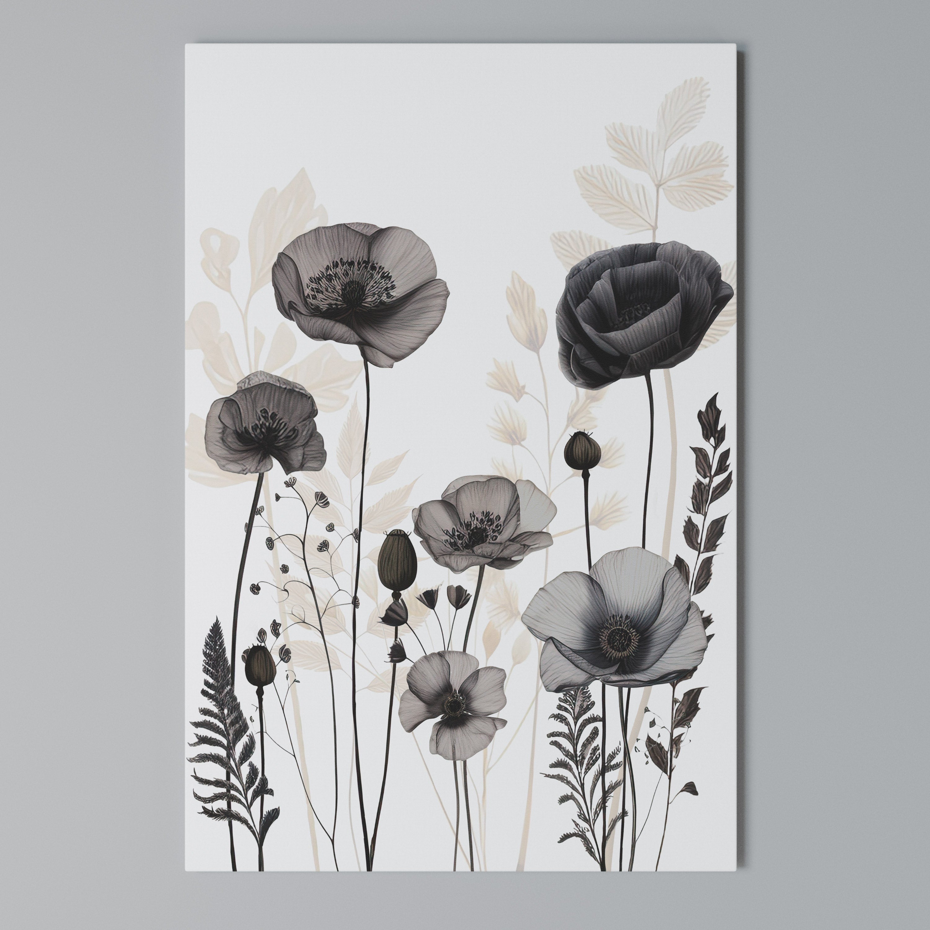 POPPY ALLURE Vertical Canvas Print