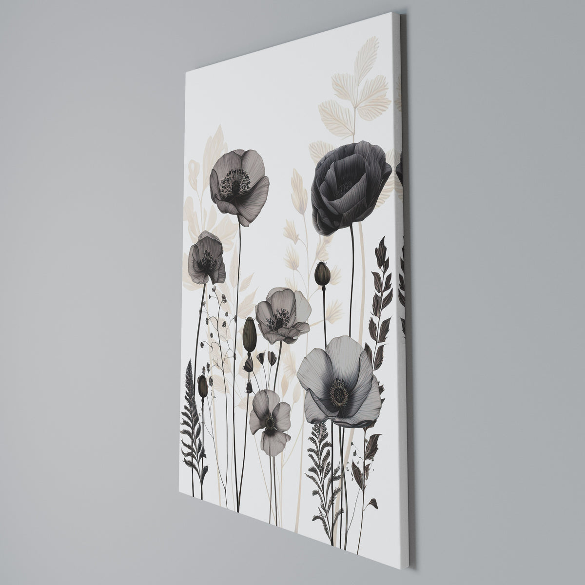 POPPY ALLURE Vertical Canvas Print
