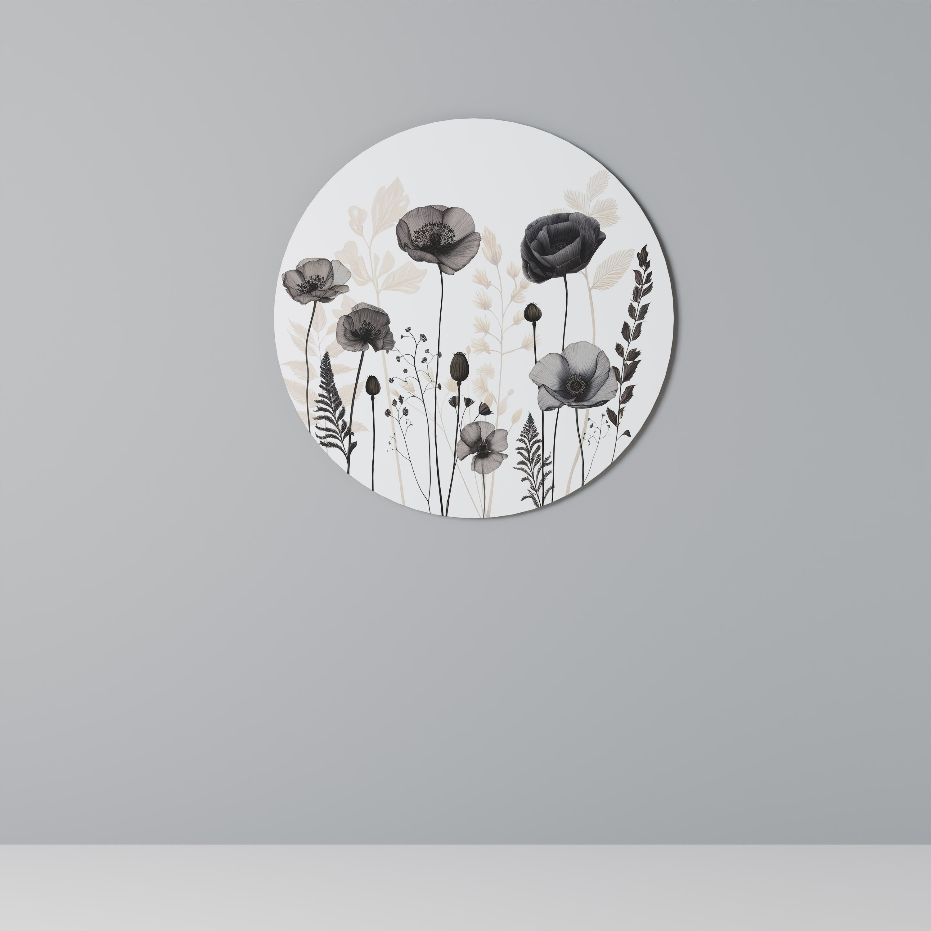 Runde Wandkunst POPPY ALLURE