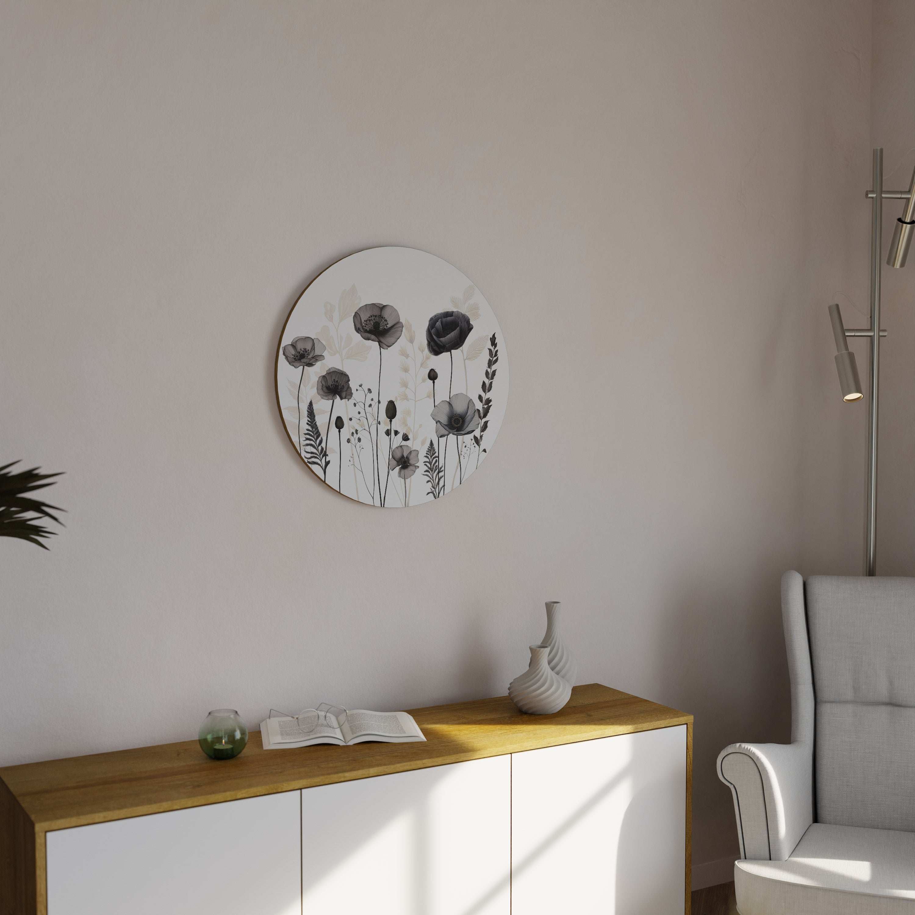 Runde Wandkunst POPPY ALLURE