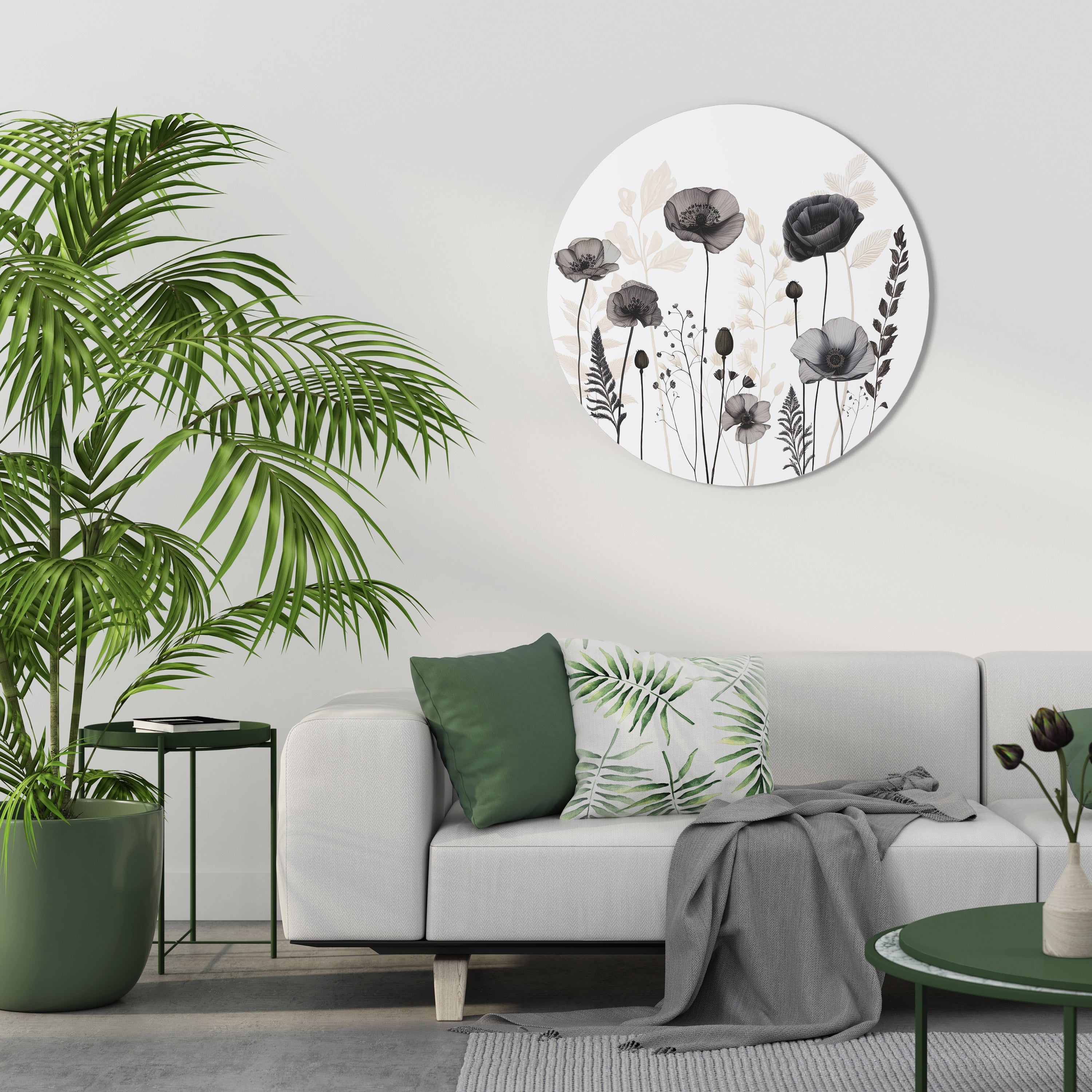 Runde Wandkunst POPPY ALLURE