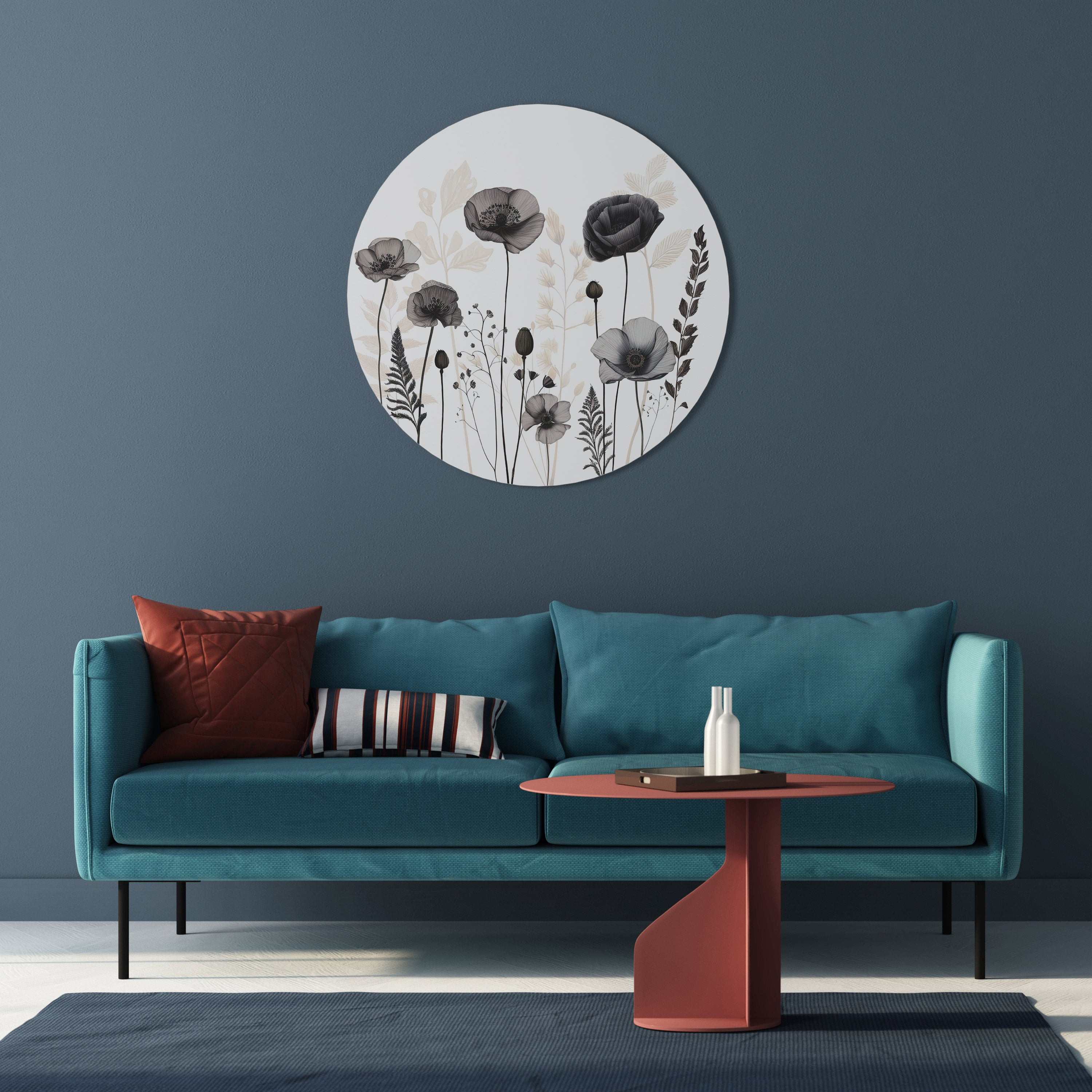 Runde Wandkunst POPPY ALLURE