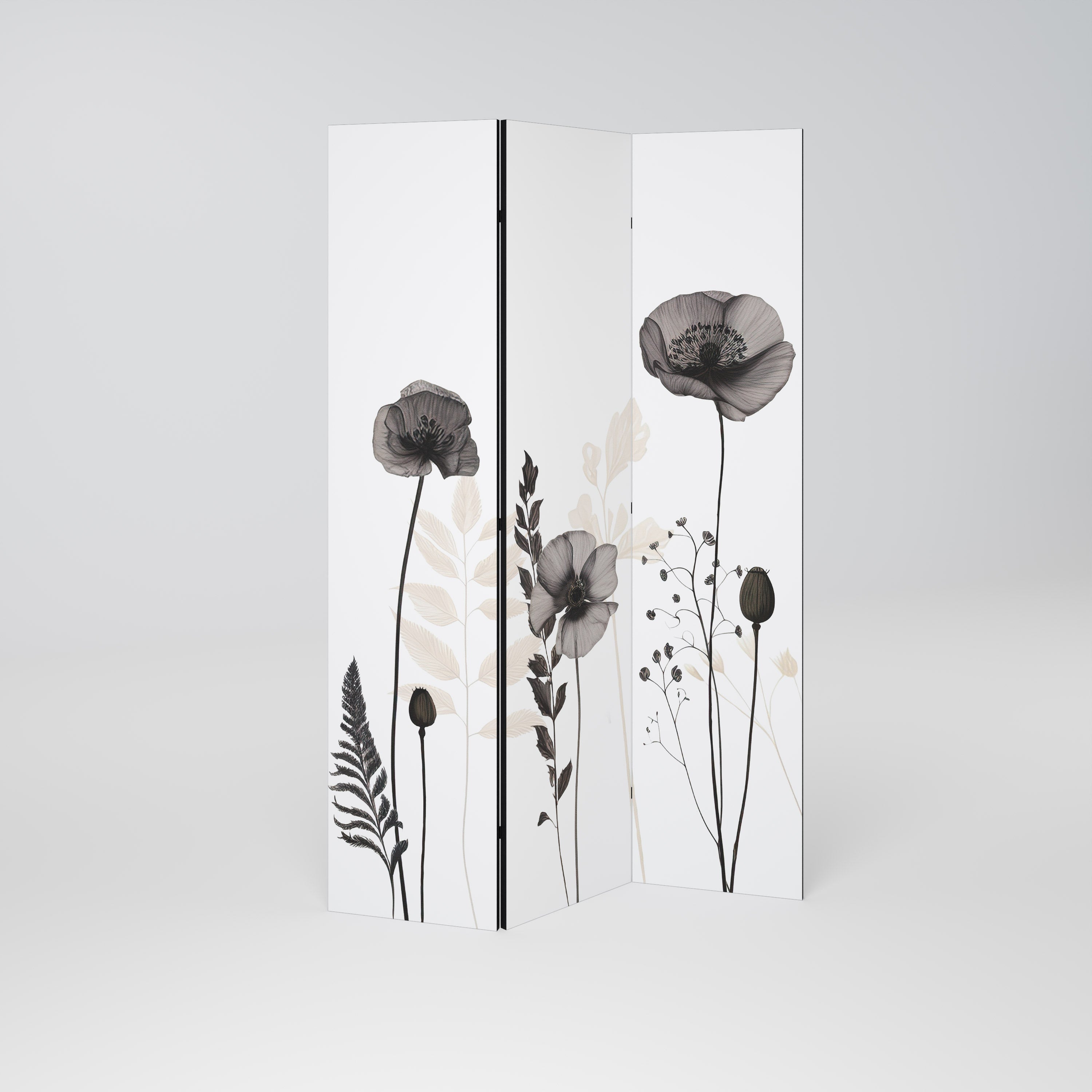 POPPY ALLURE Dekorativer 3-teiliger Raumteiler
