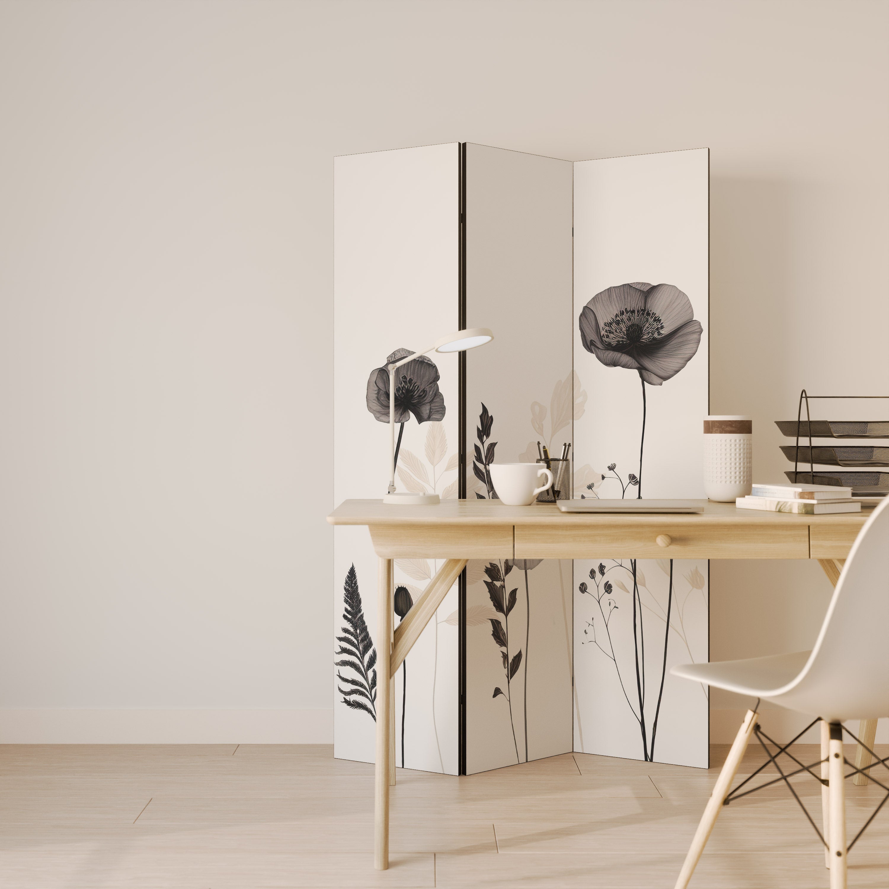 POPPY ALLURE Dekorativer 3-teiliger Raumteiler