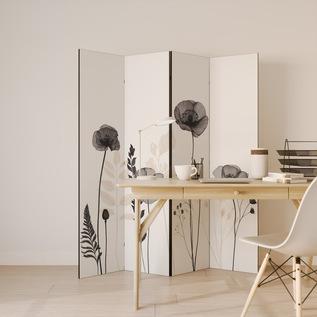 POPPY ALLURE Dekorativer 4-teiliger Raumteiler