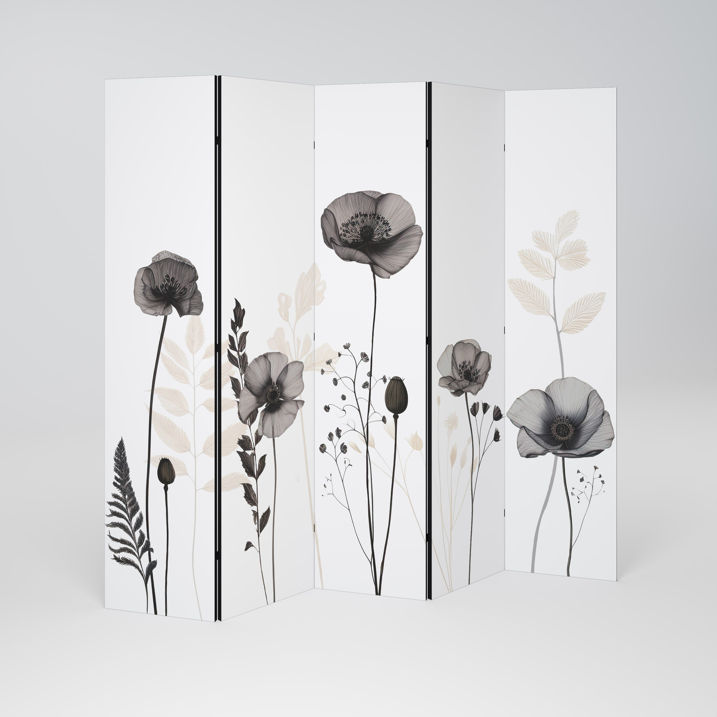POPPY ALLURE Dekorativer 5-teiliger Raumteiler