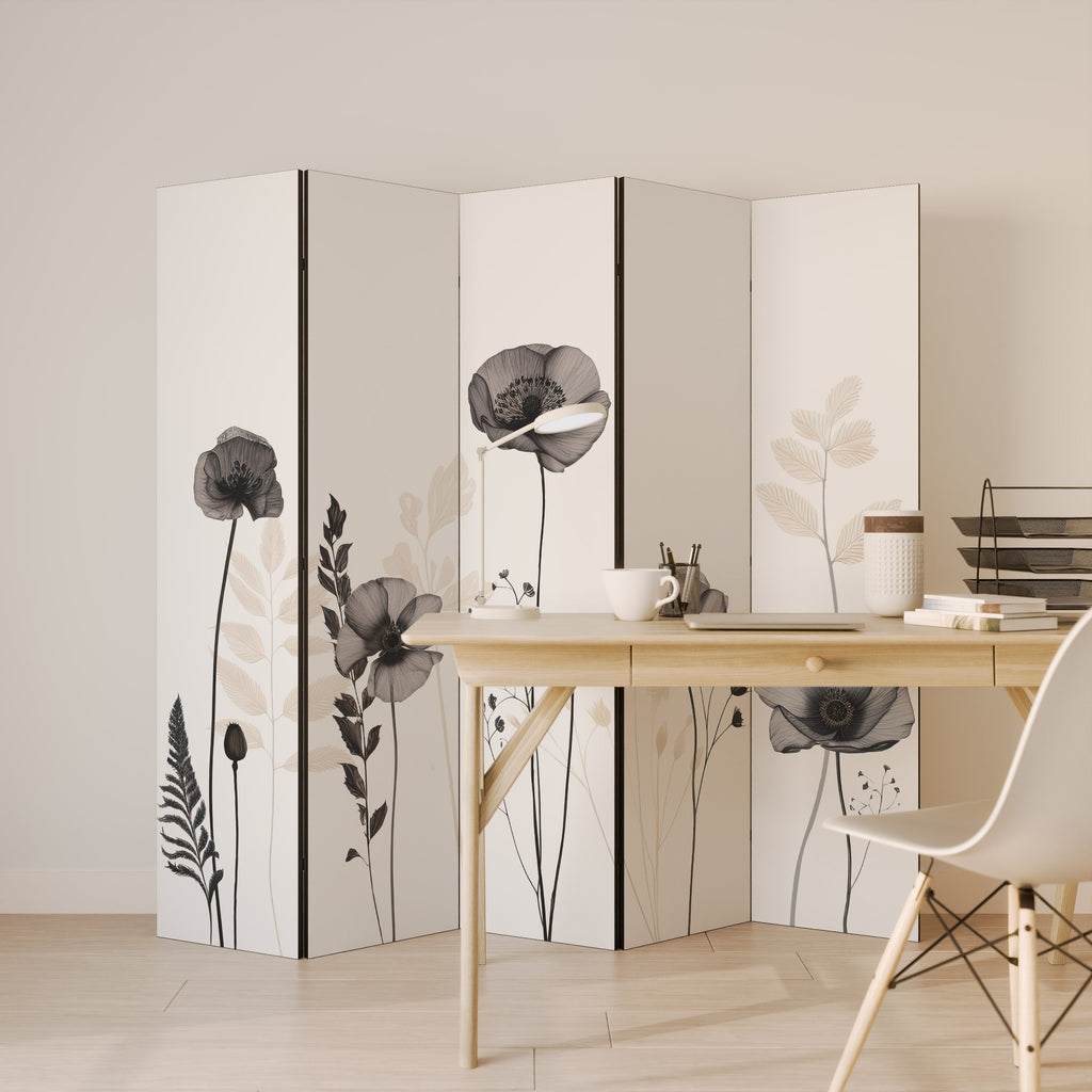 POPPY ALLURE Dekorativer 5-teiliger Raumteiler