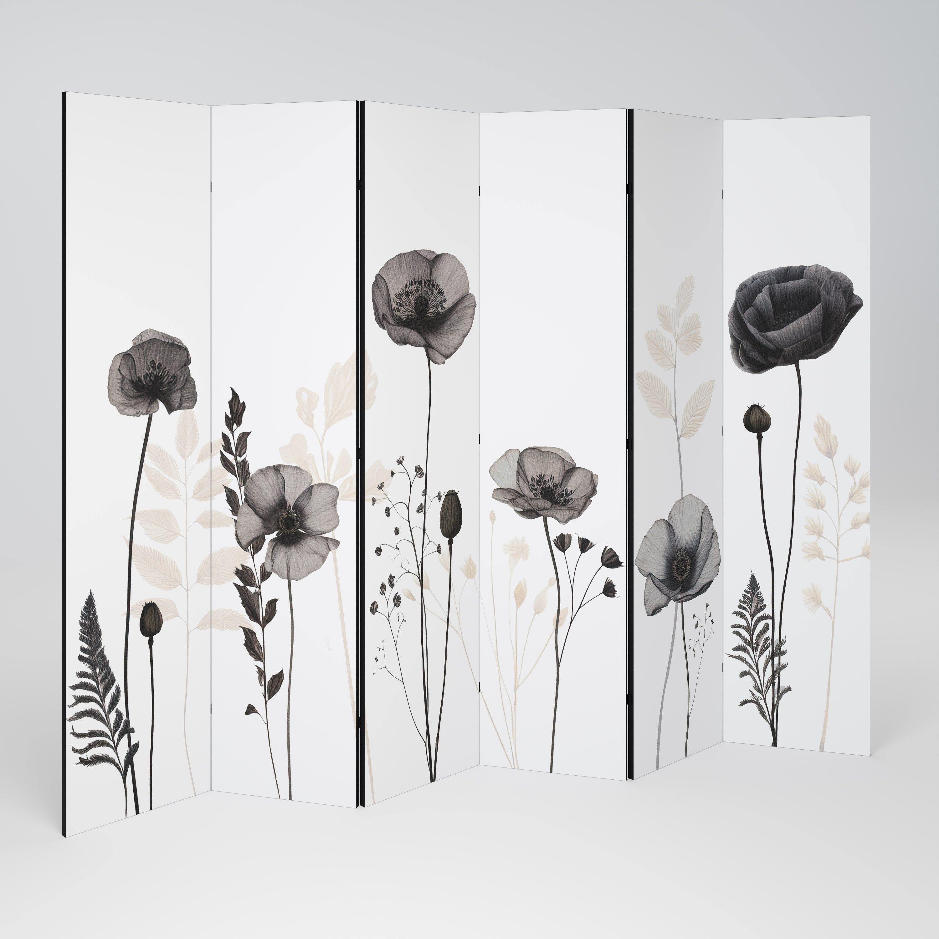 POPPY ALLURE Dekorativer 6-teiliger Raumteiler