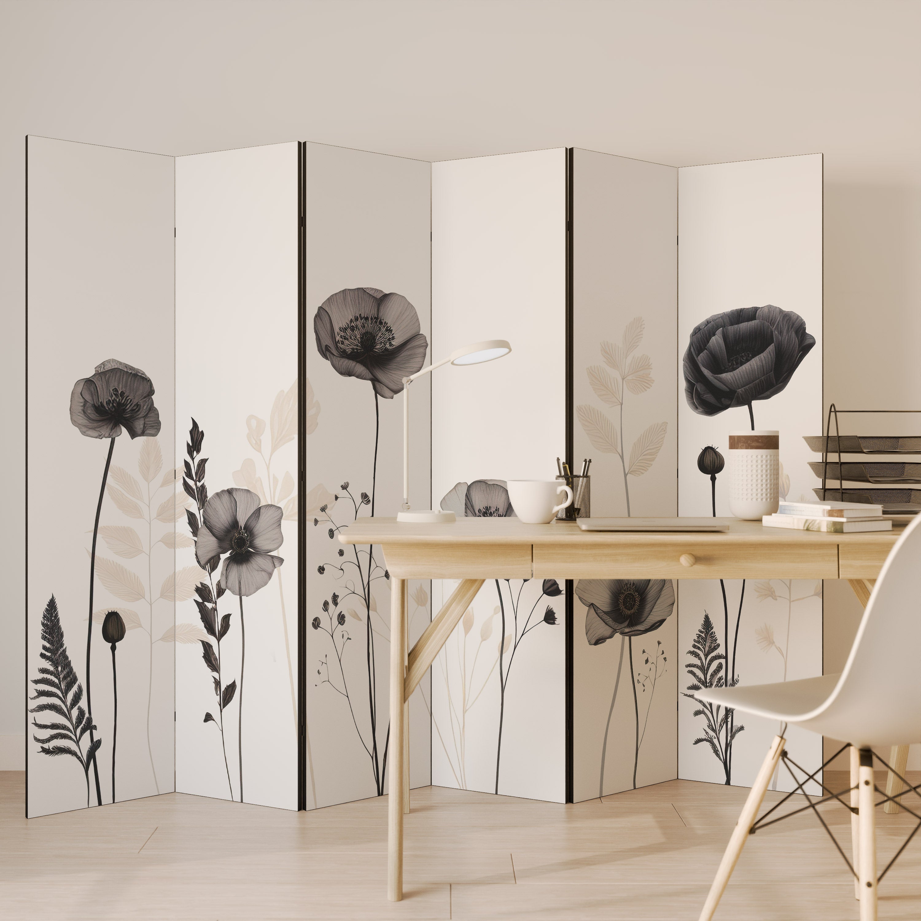 POPPY ALLURE Dekorativer 6-teiliger Raumteiler