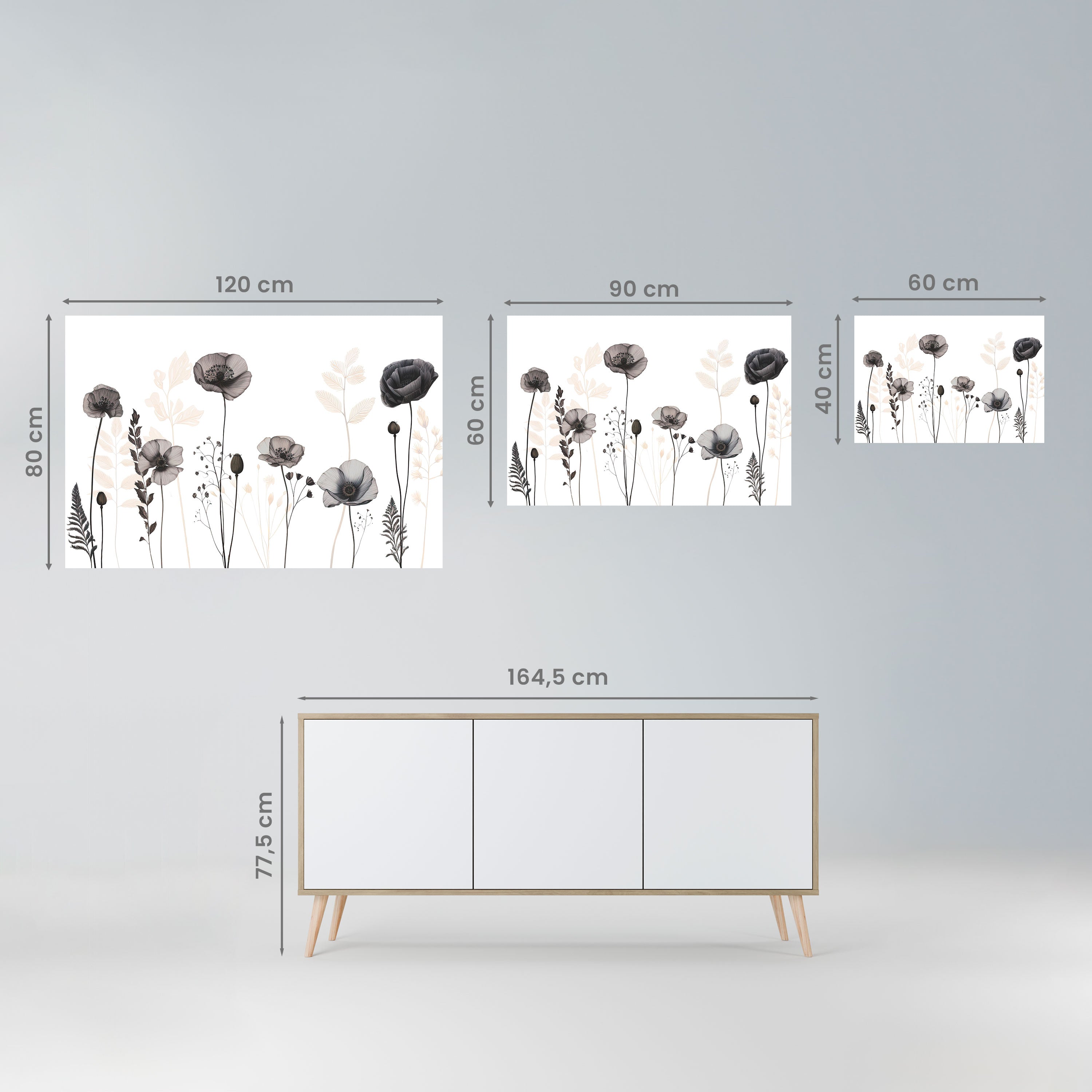 POPPY ALLURE Horizontales Poster zum Abziehen und Aufkleben