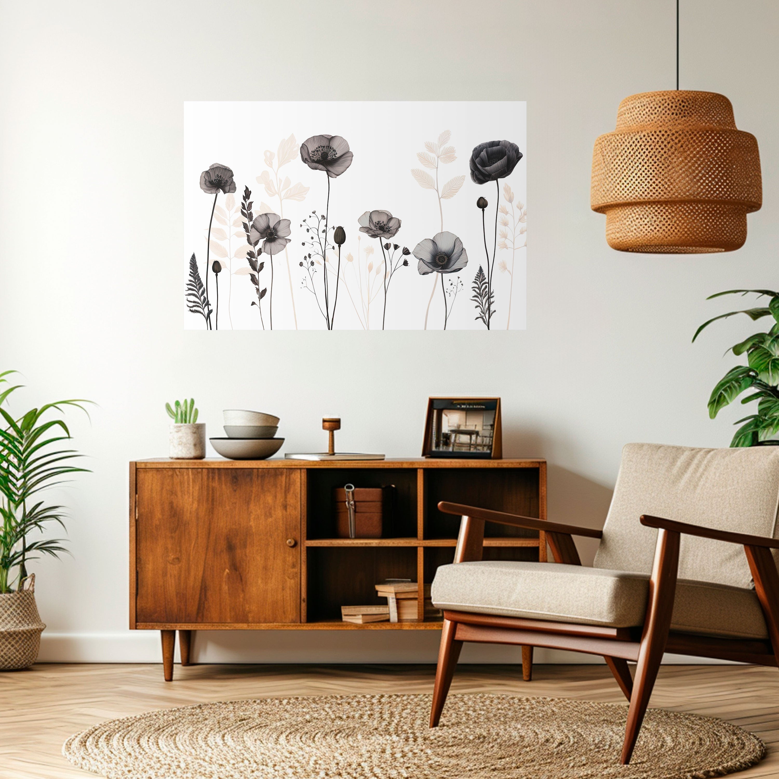 POPPY ALLURE Horizontales Poster zum Abziehen und Aufkleben