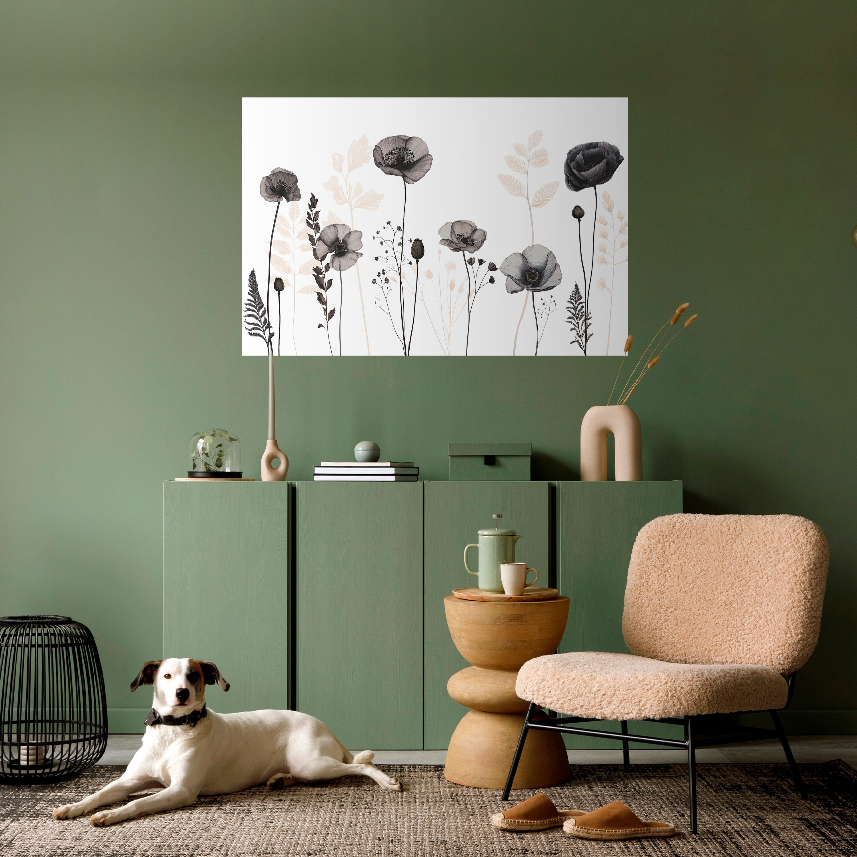 POPPY ALLURE Horizontales Poster zum Abziehen und Aufkleben